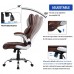 KASORIX Executive Office Chair, Adjustable Swivel Chair with PU Leather, High-Back Lumbar Support, Flip-Up Armrests for Home, Office - GD-9334