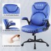 KASORIX Ergonomic Office Chair, Adjustable Swivel Chair with PU Leather, High-Back Lumbar Support, Flip-Up Armrests for Home, Office - GD-9350