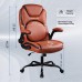 KASORIX Ergonomic Office Chair, Adjustable Swivel Chair with PU Leather, High-Back Lumbar Support, Flip-Up Armrests for Home, Office - GD-9350