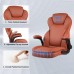 KASORIX Ergonomic Office Chair, Adjustable Swivel Chair with PU Leather, High-Back Lumbar Support, Flip-Up Armrests for Home, Office (Brown) - GD-9351