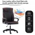 PU Leather Executive Office Chair, Ergonomic Office Desk Chair with Swivel Wheels, Armrests for Home, Office - HXBGY-0021-HZ