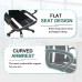 PU Leather Gaming Chair, Ergonomic Swivel Computer Chair with 5 Wheels, Armrests for Home, Office - HXBGY-5002-HB