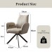 Modern Office Chair, No Wheel Ergonomic Upholstered Chair with Metal Legs, Swivel Base for Home, Living Room, Office (Beige) - JD7562-1-032-MC