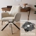 Modern Office Chair, No Wheel Ergonomic Upholstered Chair with Metal Legs, Swivel Base for Home, Living Room, Office (Beige) - JD7562-1-032-MC