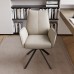 Modern Office Chair, No Wheel Ergonomic Upholstered Chair with Metal Legs, Swivel Base for Home, Living Room, Office (Beige) - JD7562-1-032-MC