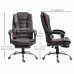 Ergonomic Office Chair, PU Leather Office Chair with Footrest, Reclining Function, Lumbar Support for Home, Office (Brown) - USBGY-1HUPO