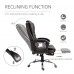 Ergonomic Office Chair, PU Leather Office Chair with Footrest, Reclining Function, Lumbar Support for Home, Office (Brown) - USBGY-1HUPO