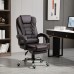 Ergonomic Office Chair, PU Leather Office Chair with Footrest, Reclining Function, Lumbar Support for Home, Office (Brown) - USBGY-1HUPO