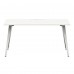 Modern Office Desk, 48" x 24" inch Table with Beveled Desktop, Flared Metal Legs for Home, Office (White-Mirror) - TB-ST-1206-B-WT