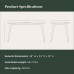 Modern Office Desk, 48" x 24" inch Table with Beveled Desktop, Flared Metal Legs for Home, Office (White-Mirror) - TB-ST-1206-B-WT