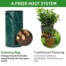 Organic Compost Bag, 80 x 40cm Large Capacity PE Fermenting Waste Bag with Lid for Kitchen, Garden, Yard, Outdoor Compost (Dark Green)