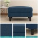 MECOR Ottoman Footrest, 30 x 24 x 18 Inches, Fabric Bench Couch Furniture, Wooden Legs, Rectangular Ottoman Footstool for Living Room, Entryway, Bedroom, Contemporary