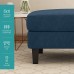 MECOR Ottoman Footrest, 30 x 24 x 18 Inches, Fabric Bench Couch Furniture, Wooden Legs, Rectangular Ottoman Footstool for Living Room, Entryway, Bedroom, Contemporary