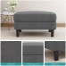 MECOR Ottoman Footrest, 30 x 24 x 18 Inches, Fabric Bench Couch Furniture, Wooden Legs, Rectangular Ottoman Footstool for Living Room, Entryway, Bedroom, Contemporary