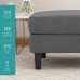 MECOR Ottoman Footrest, 30 x 24 x 18 Inches, Fabric Bench Couch Furniture, Wooden Legs, Rectangular Ottoman Footstool for Living Room, Entryway, Bedroom, Contemporary