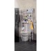 3-Shelf Over Toilet Bathroom Rack Holder for Bath Essentials, Plants, Books - White