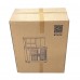Mobile Storage Cabinet with Transparent Doors, Open Storage Shelves, 360° Rolling Wheels - 8851-2