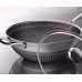 Multi-layer 12'' Stainless Steel Non-Stick Cooking Wok Cookware Frying Pan with Standable Long Handle 