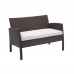 4 PCS Patio Furniture Set, Outdoor Rattan Wicker Conversation Set with Coffee Table, 2-Seater Sofa, 2 Arm Chairs for Home, Yard, Backyard - JDW4
