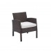 4 PCS Patio Furniture Set, Outdoor Rattan Wicker Conversation Set with Coffee Table, 2-Seater Sofa, 2 Arm Chairs for Home, Yard, Backyard - JDW4