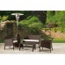 4 PCS Patio Furniture Set, Outdoor Rattan Wicker Conversation Set with Coffee Table, 2-Seater Sofa, 2 Arm Chairs for Home, Yard, Backyard - JDW4