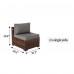 2 PCS Patio Furniture Set, Outdoor Wicker Rattan Sectional Armless Sofa Chair with Cushions (Grey) - NBCS018GRFS-B