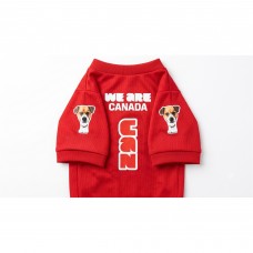 Dog Jersey Shirt Red Pet T-Shirt for Small Medium Large Dogs Breathable Sport Style Puppy Clothes Canada Day Pet Outfit for Walking, Photos, Parties, Outdoor Size L Dog Jersey Shirt Red Pet T-Shirt for Small Medium Large Dogs Breathable Sport Style Puppy Clothes Canada Day Pet Outfit for Walking, Photos, Parties, Outdoor Size L