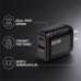 120W USB C Wall Charger, Dual-Port USB C and USB A, Black