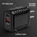 120W USB C Wall Charger, Dual-Port USB C and USB A, Black