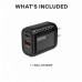 120W USB C Wall Charger, Dual-Port USB C and USB A, Black