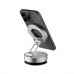  Magnetic Vacuum Suction Phone Holder 360° Adjustable Car Mount with Foldable Arm, 20-Magnet Ring Grip, Adhesive Pad for Dashboard Windshield Desk Kitchen, Silver