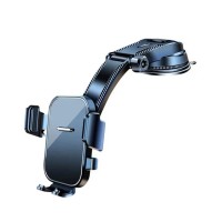 Car Phone Holder Mount, 360° Rotating Dashboard Windshield Cell Phone Holder with Suction Cup Base, Adjustable Waterfall Arm, Hands-Free GPS Navigation Stand for iPhone Samsung Smartphones