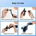 Car Phone Holder Mount, 360° Rotating Dashboard Windshield Cell Phone Holder with Suction Cup Base, Adjustable Waterfall Arm, Hands-Free GPS Navigation Stand for iPhone Samsung Smartphones