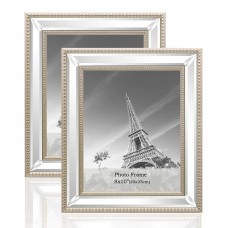 2-Pack Mirror Photo Frame Set  for Wall Pictures, Decor, Home, Tablestand  - 8 x 10" (20 x 25 cm)