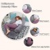 U-Shaped Support Pillow, Full Body Side Sleeping Pillow with Soft Velvet Cover, Adjustable PP Cotton Filling, Grey, Back, Waist, Hip, Leg & Belly Support