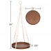 Macrame Plant Hanger, Indoor Hanging Planter Shelf Pot Holder with Wood Tray, Boho Home Decor - ISMV
