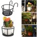 Outdoor Plant Stand, 3 Pack with 1 Free Hanging Baskets Flower Pot Stand, Indoor Plant Holder Stand for Patio Garden, Corner Balcony, Home - AR-HPS-B