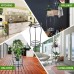 2-Tier Plant Stand, 69cm Tall Metal Rustproof Rack for Indoor, Outdoor, Home, Living Room, Patio, Garden (Black) - X003COSVAD