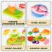 BeebeeRun 41 Pcs Cutting Pretend Play Food with Clear Backpack, Educational Food Learning Toys with Plastic Fruits, Vegetables, Mini Dishes, Pots, Pans - 8400