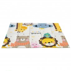 Foldable Baby Play Mat Double-Sided Animal & Traffic Theme, Soft Non-Toxic Foam Waterproof Portable Playmat for Toddlers Babies, and Kids (200 x 180 cm)