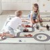 Foldable Baby Play Mat Double-Sided Animal & Traffic Theme, Soft Non-Toxic Foam Waterproof Portable Playmat for Toddlers Babies, and Kids (200 x 180 cm)