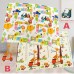 Baby Foldable Playmat, 200 x 180 cm Large XPE Playmat, Reversible, Waterproof, Anti-Slip (Alphabet Train)