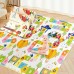 Baby Foldable Playmat, 200 x 180 cm Large XPE Playmat, Reversible, Waterproof, Anti-Slip (Alphabet Train)
