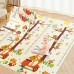 Baby Foldable Playmat, 200 x 180 cm Large XPE Playmat, Reversible, Waterproof, Anti-Slip (Alphabet Train)