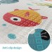 Baby Play Mat, Large Foam Crawling Playmat, Extra Thick Folding Reversible Waterproof Non Toxic Portable Floor Mat with Letters and Numbers 196 x 77 x 1.5 cm