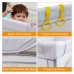 Baby Playpen, 200 x 180 cm Extra Large Playyard, Reliable Kids Activity Center with Anti-Slip Suckers and Super Soft Breathable Mesh for Babies, Toddlers (Light Grey)