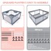 Baby Playpen with Mat, 120 x 120 cm Playard Activity Center with Anti-Slip, Breathable Mesh, Padded Playmat, Storage Bag - BP5127-M