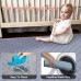 Baby Playpen with Mat, 120 x 120 cm Playard Activity Center with Anti-Slip, Breathable Mesh, Padded Playmat, Storage Bag - BP5127-M
