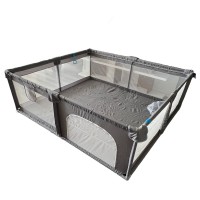 Toytexx Baby Playpen, 200 x 180 cm Extra Large Playard with 4 Suction Cup Bases, Breathable Mesh, 2 Pull Rings, Storage Bag for Babies, Toddlers - P-200180