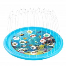 Inflatable Water Splash Play Pool Playing Sprinkler Mat Yard Outdoor Kids 68''